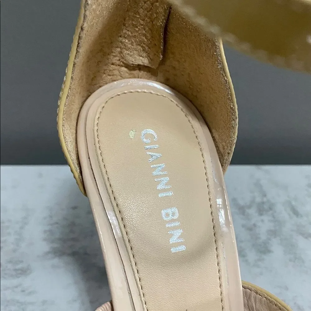 Gianni Bini Tan Strappy Stiletto Heels Size 7 - Picture 4 of 11